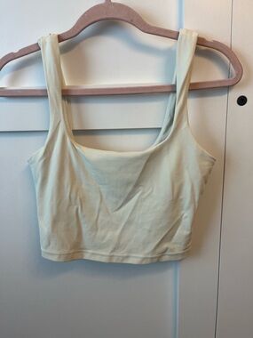 Athleta Cream Scoop Cropped Tank